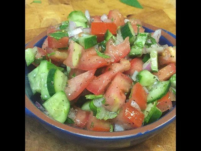 How To Make Salad Shirazi & Persian Dressing