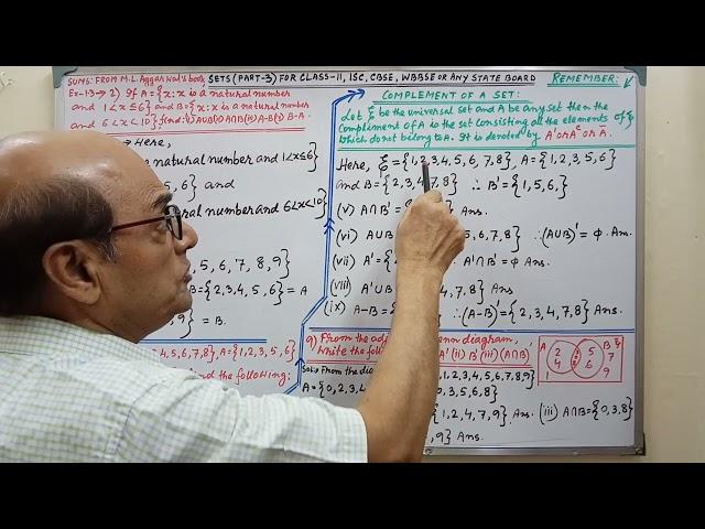 Sets(Part-3) for class -11, ISC, CBSE, WBBSE or Any State Board.