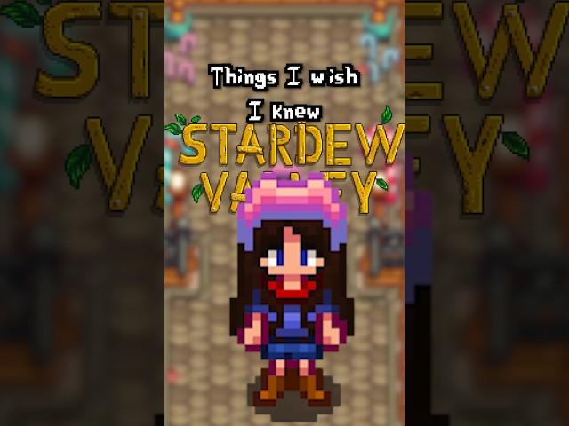 Things I Wish I Knew Before Playing Stardew Valley!