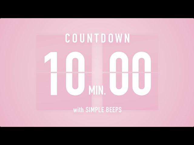 10 Min Countdown Flip Clock Timer / Simple Beeps 