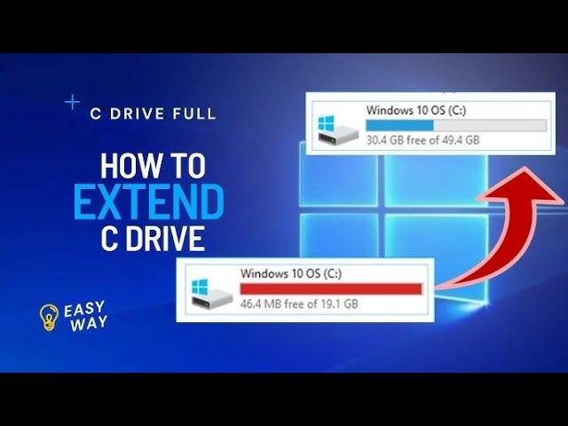 How to Extend C Drive Space Without Formatting PC | C Drive Partition Extension with Any Windows OS