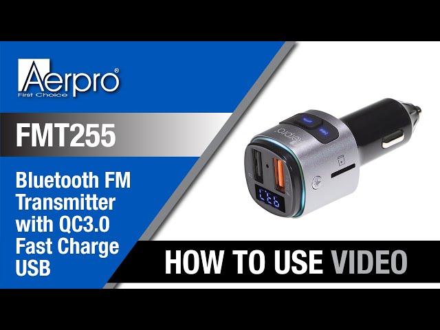 Aerpro FMT255 – Bluetooth FM Transmitter – How-To Video