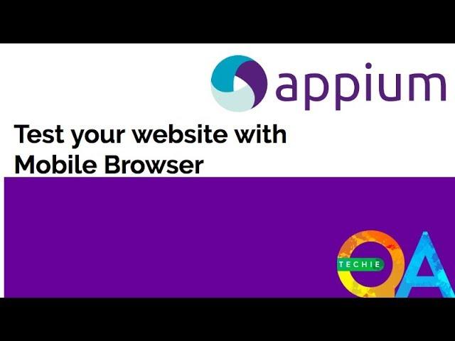 How to test your mobile browser with appium