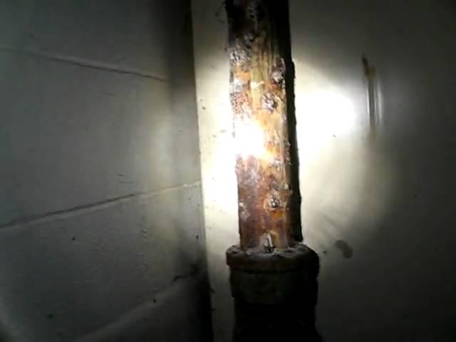 Home Inspector Youngstown OH Discovers Deteriorated Plumbing Pipe.
