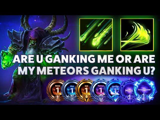 Guldan Rain of Destruction -R U GANKING ME OR R MY METEORS GANKING U?! - Grandmaster Storm League