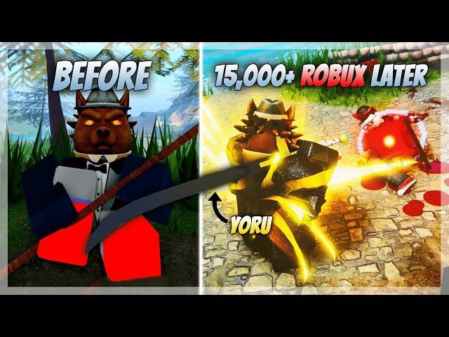 I Spent $15,000+ Robux Going From NOOB to PRO Playing Combat Warriors For The First Time...