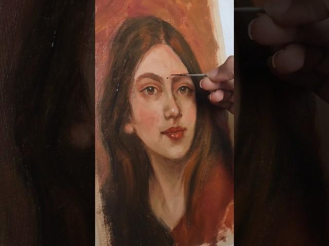 how to paint a portrait | oil painting #art #artshorts #tutorial #shorts#portrait#share#shortsviral