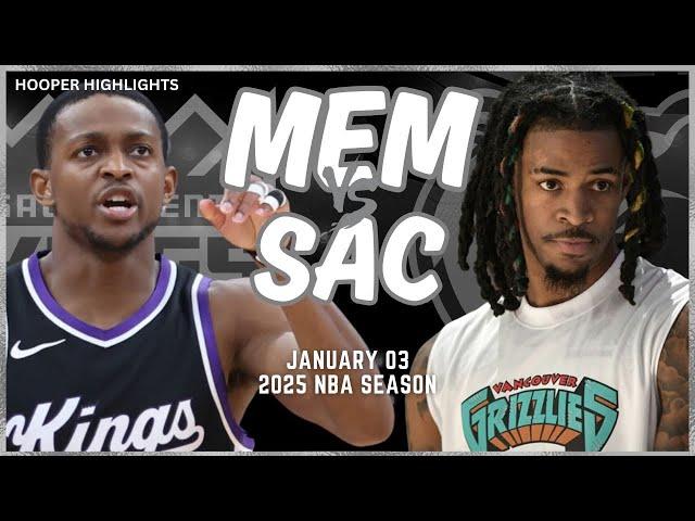 Memphis Grizzlies vs Sacramento Kings Full Game Highlights | Jan 3 | 2025 NBA Season