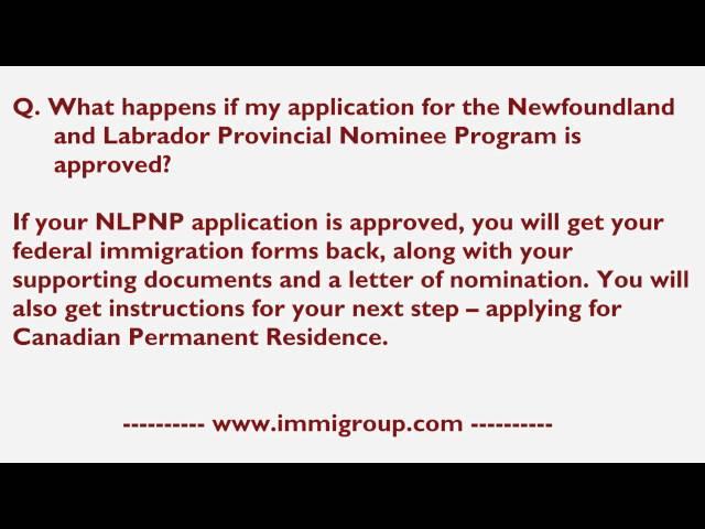 What happens if my application for the NLPNP is approved?