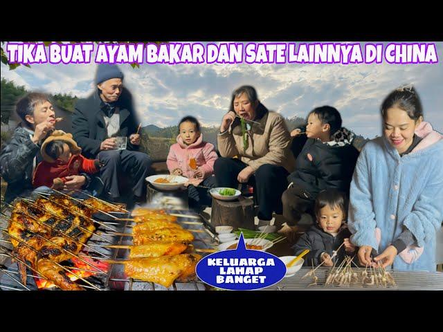 SUASANA DESA YANG DINGIN DAN SYAHDU, SUAMIKU SENANG SEKALI DI BUATIN AYAM BAKAR DAN SATE PANGGANG