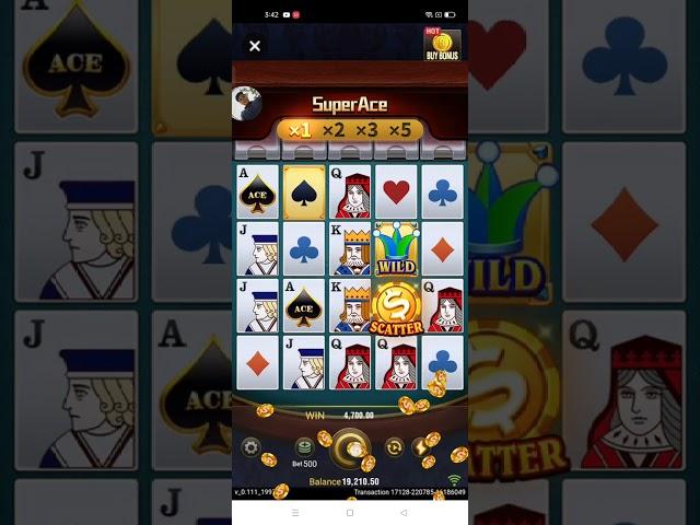 Big win of slot casino super ace