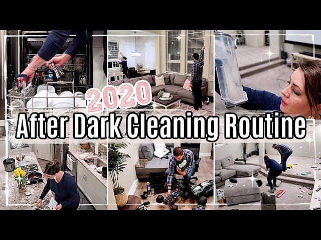 RELAXING  2020 AFTER DARK CLEAN WITH ME :: MARRIED NIGHT TIME CLEANING ROUTINE + SAHM MOTIVATION