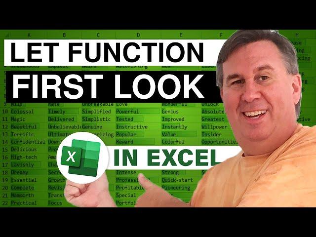 Excel First Look at LET:  Reusing Formula Logic in Excel - Episode 2325