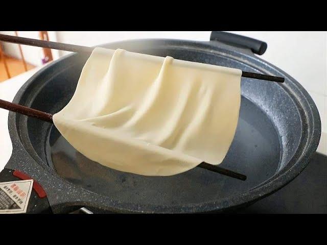 水烙饼，老做法教会你，不用1滴油，一次出锅16张，饼又软又薄