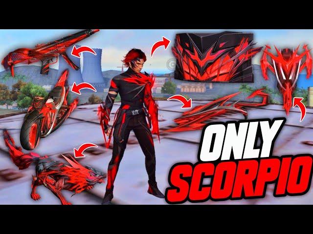 Free Fire But Only Scorpio Items ChallengeScorpio Evo Bundle, Scorpio Bike,Scorpio Gun All Items