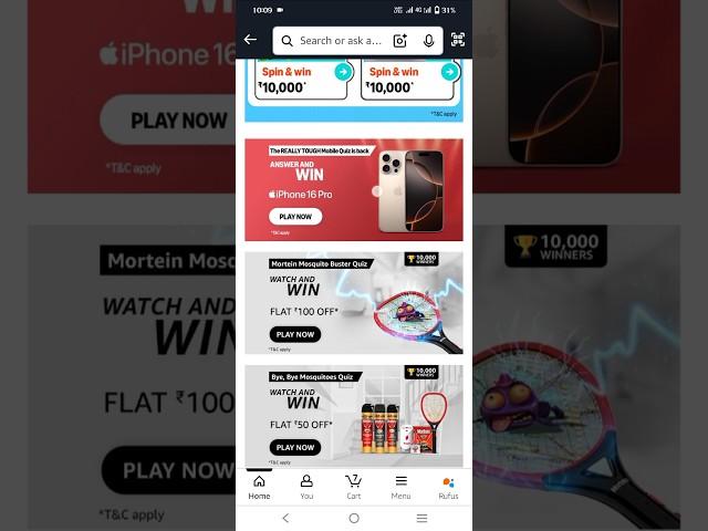 Amazon the really touch mobile Quiz Time Answers Today || Amazon Daily Quiz Today 06 june 2025