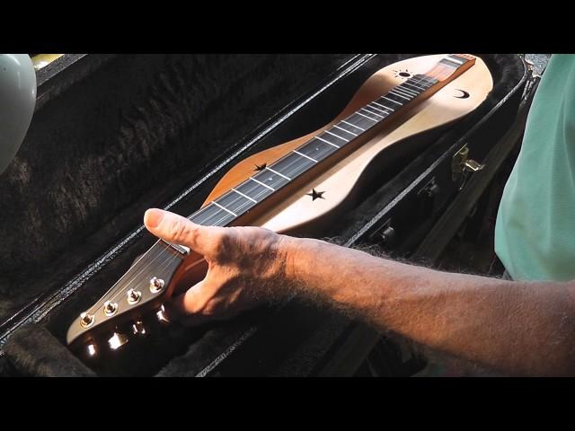 David Beede Demos a walnut & spruce 4 string dulcimer