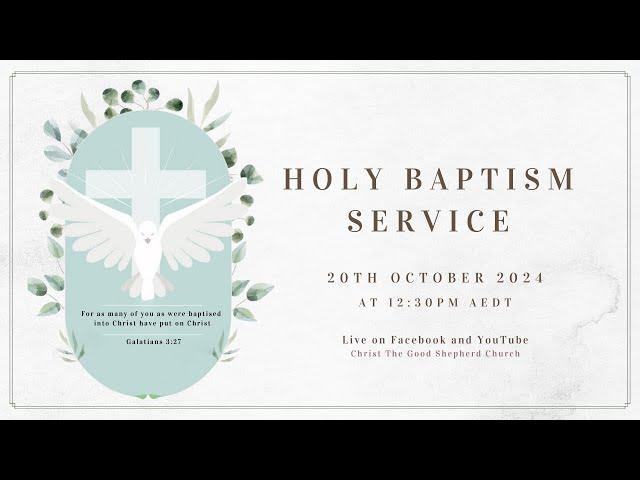 Holy Baptism Service | 20.10.24