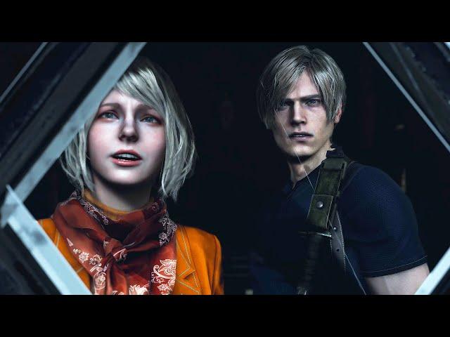 Resident Evil 4 Remake - Leon meets Ashley for the First Time (4K)