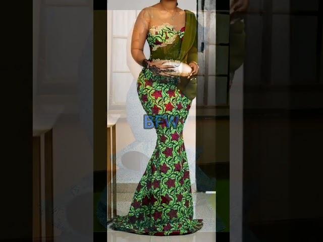 latest African print gown dress for ladies #gown #africanprint #dress #latest