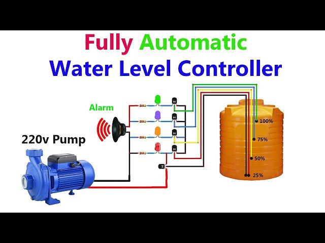 How to make Fully Automatic Water Level Controller with Alarm using BC547 & NE555