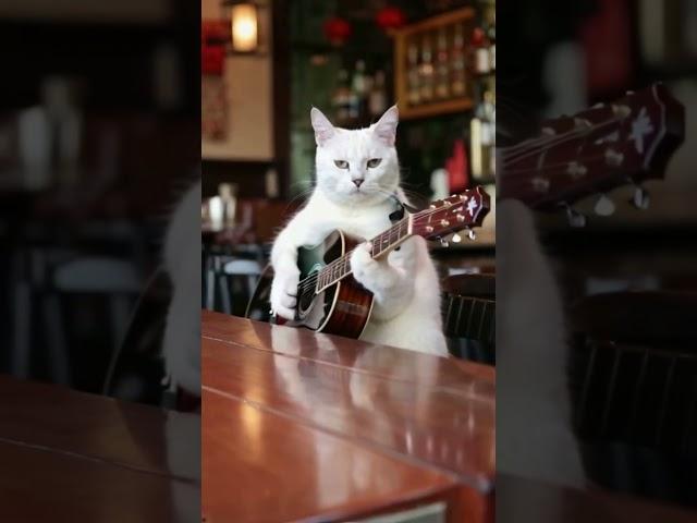 #shorts  Cat playing guitar