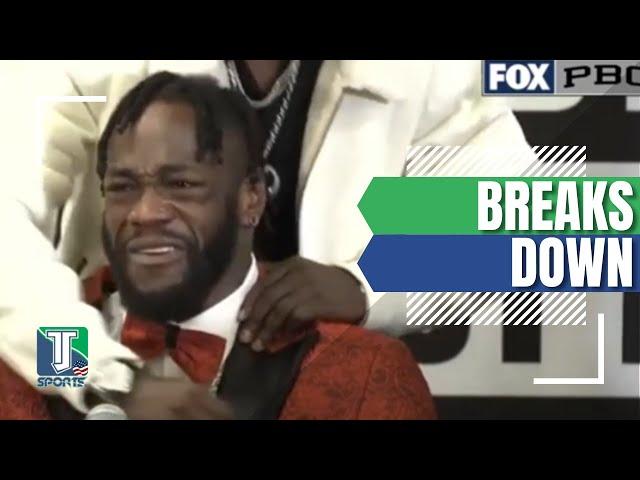 Deontay Wilder BREAKS DOWN whilst honouring former boxer Prichard Colon