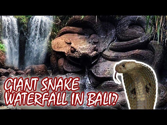 GIANT SNAKE WATERFALL IN BALI? - Taman Beji Griya Waterfall