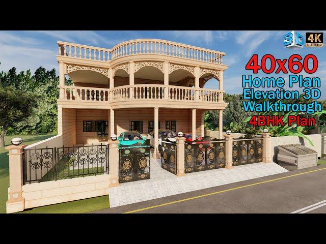  40x60 Jodhpur Stone Home Design |  GHAR KA NAKSHA | #ShivajiHomeDesign