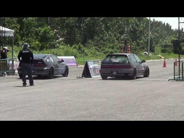 Sarawak Drag Challenge 2013 - Honda CRX vs Honda EF