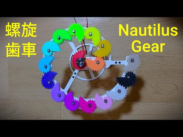 螺旋状に並んだ螺旋歯車 (Spiral-Shaped Gears in a Spiral Arrangement)