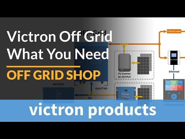 Victron Off Grid Solar System - What You Need