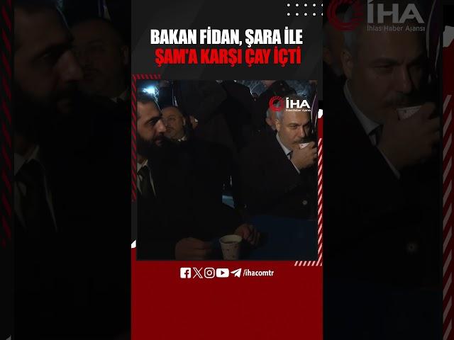 Hakan Fidan ve Ahmed Şara, Kasyun Dağı'nda Şam'ı izleyerek çay içti