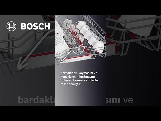 Kaydırmaz Bardak Koruyuculu Yeni Nesil Bosch Bulaşık Makineleri