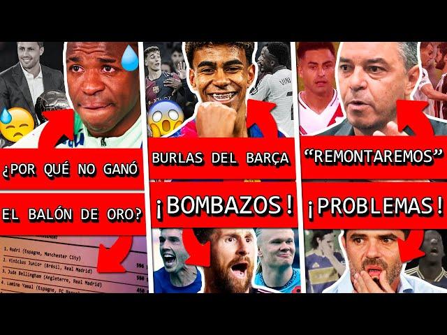 ¿Por qué VINICIUS no ganó el BALÓN de ORO?+ Burla de BARÇA+ RIVER sueña REMONTADA+ BOCA en PROBLEMA