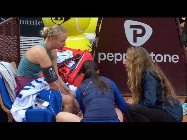 Anastasia Potapova calls for medical   Vs Veronika Kudermetova WTA Live Tennis Coverage