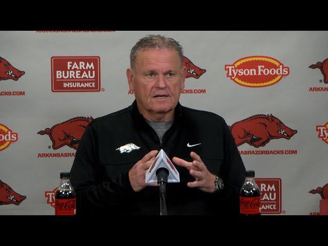 Arkansas head coach Sam Pittman previews spring football