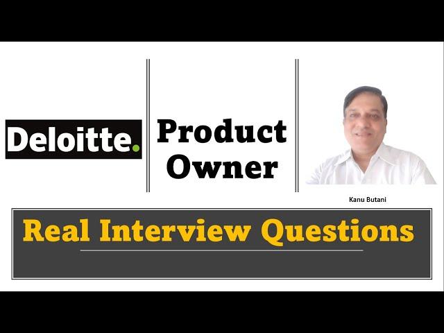 Deloitte⭐ product owner interview questions and answers I product owner interview questions