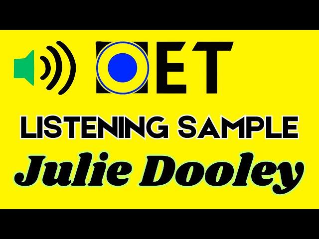 Julie Dooley oet listening sample for nurses | OET online classroom.