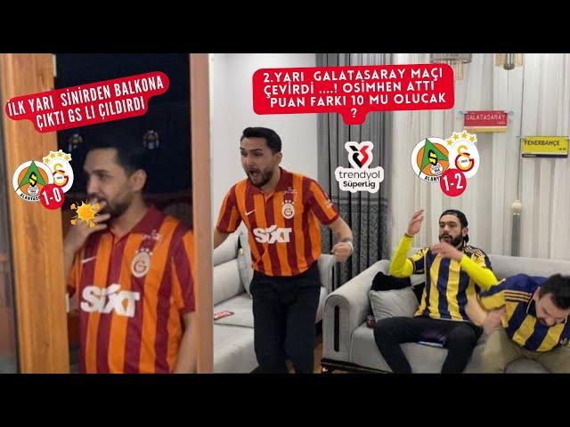 FENERBAHÇELİLER ALANYASPOR GALATASARAY  MAÇINI İZLERSE (TEPKİ) GS LI BALKONA ÇIKTI #keşfet #gs