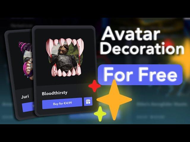 Get A Free Discord Decoration Avatar (Legit, no bullshit.) !