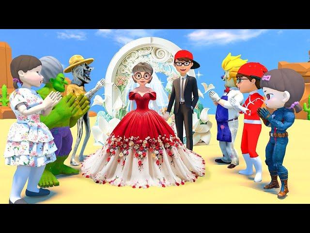 Scary Teacher 3D vs Squid Game Wedding Dress-up Tani Beauty or Error 5 Times Challenge