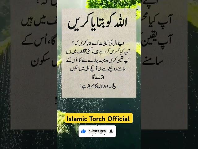 Allah ko Bataya Karen||Allah Quotes||Urdu quotes||Islamic Torch Official #shorts