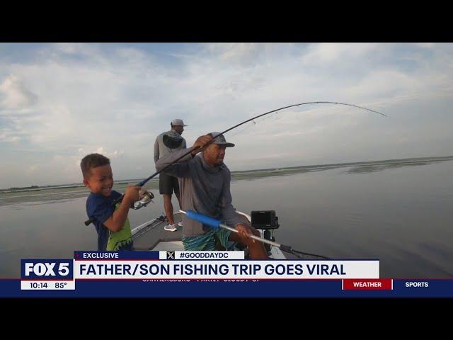 Father and son fishing trip goes viral