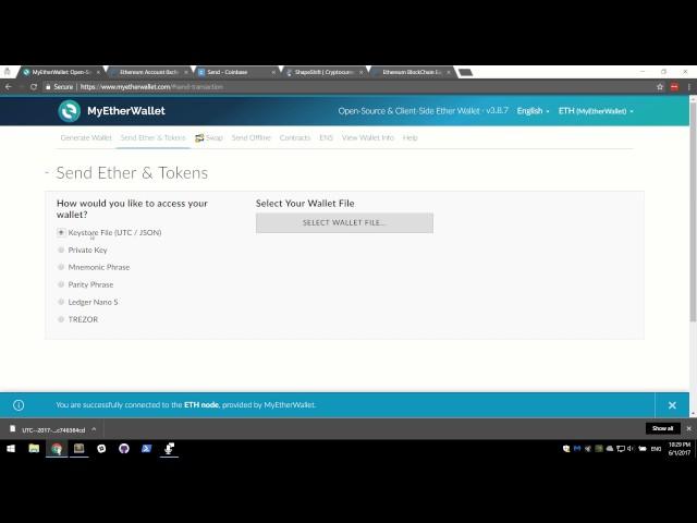 Ethereum: Getting Started with MyEtherWallet and How To Buy Tokens and Coins