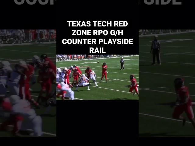 TEXAS TECH RED ZONE RPO G/H COUNTER PLAYSIDE RAIL - FOOTBALL PLAYS FOR COACHES