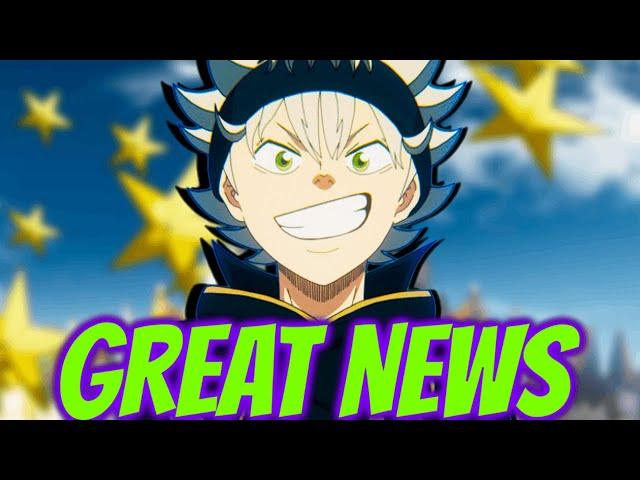 BLACK CLOVER FINALLY GETS SOME GREAT NEWS!!!