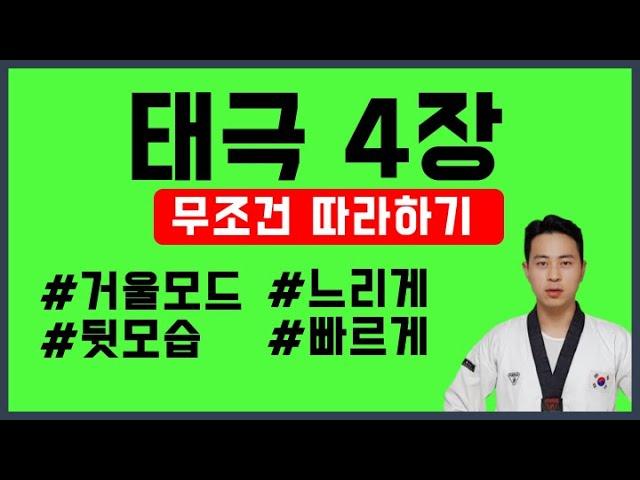 태권도장 승급심사 품새 걱정없습니다/뒤보기/거울모드