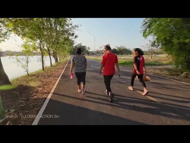 TEST DJI OSMO ACTION 3 :  4K 30 FPS : EXERCISE WALK IN PARK : CHAINAT THAILAND #djiosmoaction3