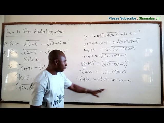 How to Solve Radical or Surd Equations - Dr. Douglas K. Boah (Shamalaa Jnr/Archimedes)